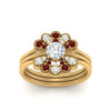 Load image into Gallery viewer, pear-shape-solitaire-stacked-diamond-rings-with-ruby-in-FD9724ROGRUDRANGLE3-NL-YG