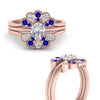 Load image into Gallery viewer, pear-shape-solitaire-stacked-diamond-rings-with-sapphire-in-FD9724ROGSABLANGLE3-NL-RG