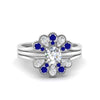Load image into Gallery viewer, pear-shape-solitaire-stacked-diamond-rings-with-sapphire-in-FD9724ROGSABLANGLE3-NL-WG