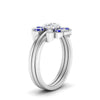Load image into Gallery viewer, pear-shape-solitaire-stacked-diamond-rings-with-sapphire-in-FD9724ROGSABLANGLE3-NL-WG