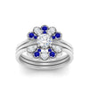 Load image into Gallery viewer, pear-shape-solitaire-stacked-diamond-rings-with-sapphire-in-FD9724ROGSABLANGLE3-NL-WG