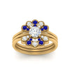 Load image into Gallery viewer, pear-shape-solitaire-stacked-diamond-rings-with-sapphire-in-FD9724ROGSABLANGLE3-NL-YG