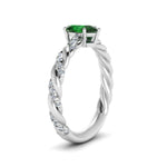 Load image into Gallery viewer, pear-shape-twisted-emerald-engagement-ring-in-white-gold-FD9127PERGEM-NL-WG-GS.jpg
