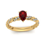 Load image into Gallery viewer, pear-shape-twisted-ruby-engagement-ring-in-yellow-gold-FD9127PERGRD-NL-YG-GS.jpg
