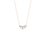 Load image into Gallery viewer, pear-shaped-5-stone-graduating-necklace-in-rose-gold-FD-PD11130PE-0.50CT-ANGLE1-NL-RG