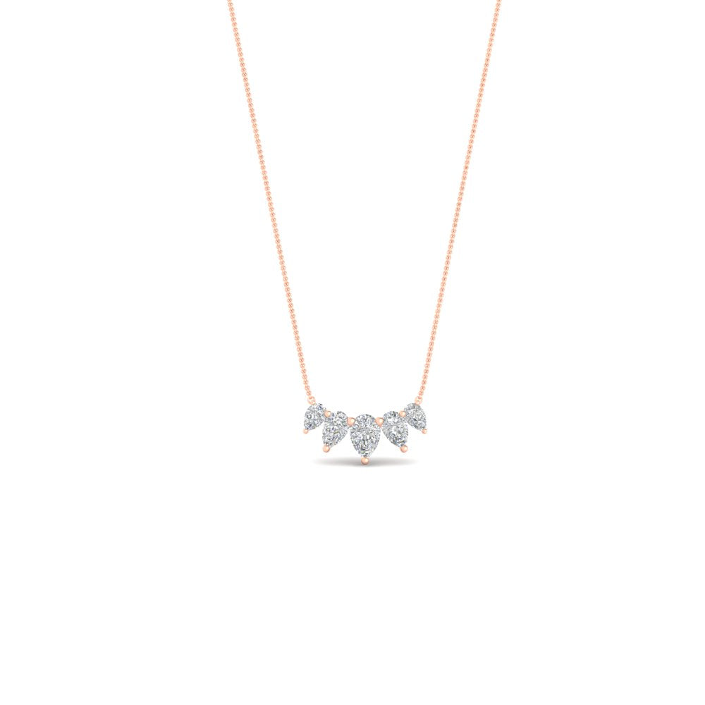 pear-shaped-5-stone-graduating-necklace-in-rose-gold-FD-PD11130PE-0.50CT-ANGLE1-NL-RG