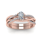 Load image into Gallery viewer, pear-shaped-Infinity-twist-diamond-matching-bridal-set-in-14K-rose-gold-FD8253PE-NL-RG
