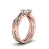 Load image into Gallery viewer, pear-shaped-Infinity-twist-diamond-matching-bridal-set-in-14K-rose-gold-FD8253PE-NL-RG
