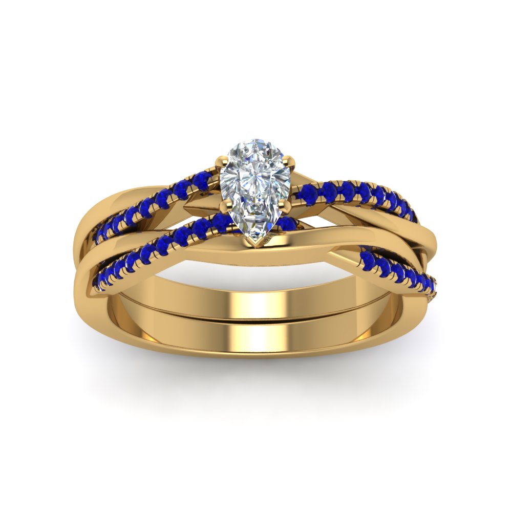 pear-shaped-Infinity-twist-diamond-matching-bridal-set-with-blue-sapphire-in-14K-yellow-gold-FD8253PEGSABL-NL-YG