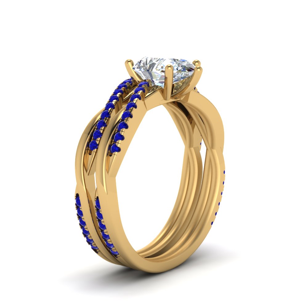pear-shaped-Infinity-twist-diamond-matching-bridal-set-with-blue-sapphire-in-14K-yellow-gold-FD8253PEGSABL-NL-YG