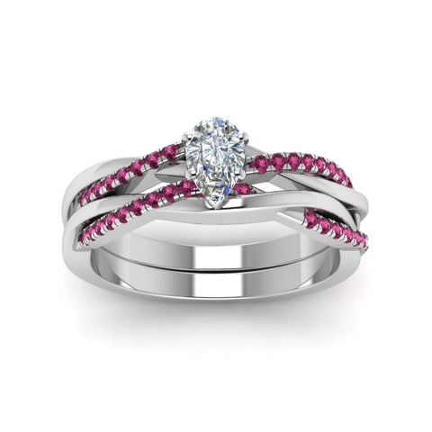 pear-shaped-Infinity-twist-diamond-matching-bridal-set-with-pink-sapphire-in-14K-white-gold-FD8253PEGSADRPI-NL-WG