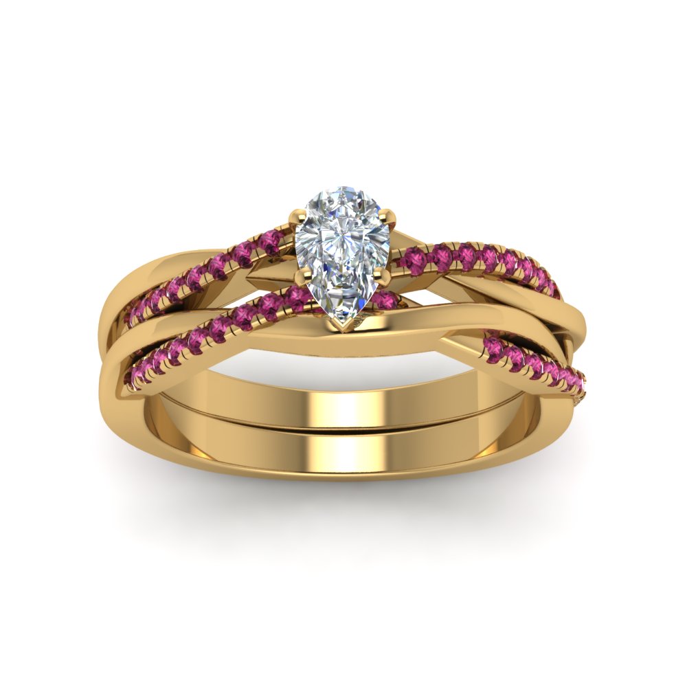 pear-shaped-Infinity-twist-diamond-matching-bridal-set-with-pink-sapphire-in-14K-yellow-gold-FD8253PEGSADRPI-NL-YG