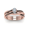 Load image into Gallery viewer, pear-shaped-Infinity-twist-matching-bridal-set-with-black-diamond-in-14K-rose-gold-FD8253PEGBLACK-NL-RG