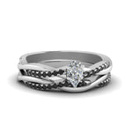 Load image into Gallery viewer, pear-shaped-Infinity-twist-matching-bridal-set-with-black-diamond-in-950-Platinum-FD8253PEGBLACK-NL-WG
