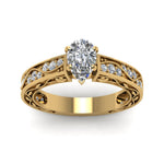 Load image into Gallery viewer, pear-shaped-antique-filigree-diamond-ring-in-14K-yellow-gold-FDENS3543PERANGLE5-NL-YG_9134f0a8-5d3c-49ce-b7f7-ffc33621e003
