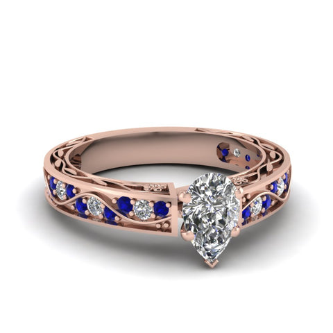 pear-shaped-antique-filigree-diamond-ring-with-blue-sapphire-in-14K-rose-gold-FDENS3543PERGSABL-NL-RG