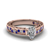 Load image into Gallery viewer, pear-shaped-antique-filigree-diamond-ring-with-blue-sapphire-in-14K-rose-gold-FDENS3543PERGSABL-NL-RG_f569a1c3-64d1-42a3-ac6c-57980520bdb2