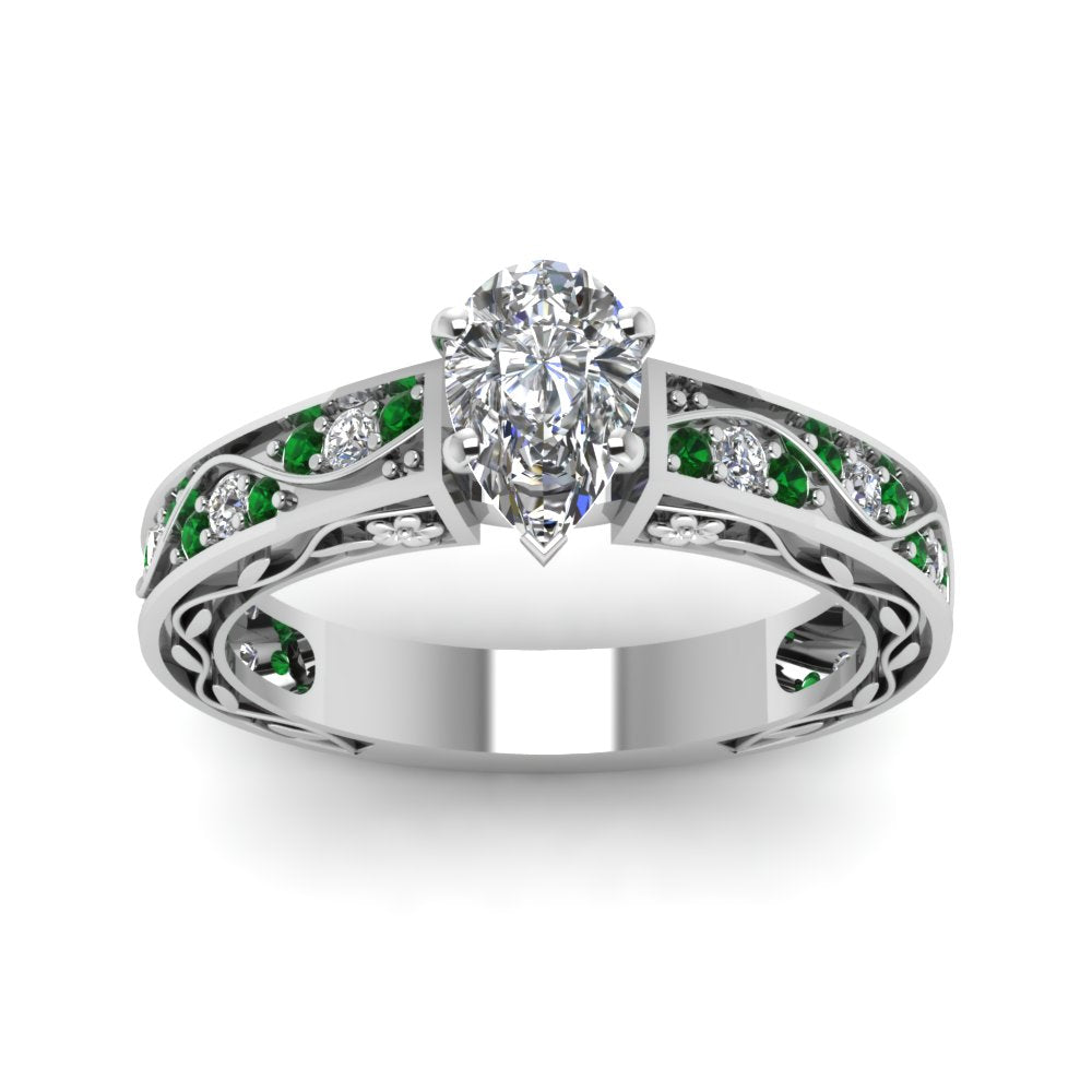 pear-shaped-antique-filigree-diamond-ring-with-emerald-in-14K-white-gold-FDENS3543PERGEMGRANGLE5-NL-WG