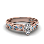 Load image into Gallery viewer, pear-shaped-antique-filigree-diamond-ring-with-ice-blue-topaz-in-14K-rose-gold-FDENS3543PERGICBLTO-NL-RG_a66d4506-d4a3-490e-929e-67197b009e7a
