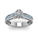 Load image into Gallery viewer, pear-shaped-antique-filigree-diamond-ring-with-ice-blue-topaz-in-950-platinum-FDENS3543PERGICBLTOANGLE5-NL-WG_06ba1a97-e271-45f9-8061-15284a513b95
