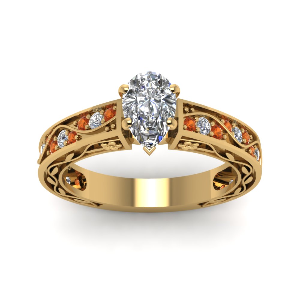 pear-shaped-antique-filigree-diamond-ring-with-orange-sapphire-in-14K-yellow-gold-FDENS3543PERGSAORANGLE5-NL-YG