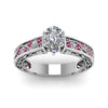 Load image into Gallery viewer, pear-shaped-antique-filigree-diamond-ring-with-pink-sapphire-in-14K-white-gold-FDENS3543PERGSADRPIANGLE5-NL-WG_e03568fd-73ed-4271-ac20-4754c826b4ac