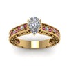 Load image into Gallery viewer, pear-shaped-antique-filigree-diamond-ring-with-pink-sapphire-in-14K-yellow-gold-FDENS3543PERGSADRPIANGLE5-NL-YG_7eee1cbc-a75d-4704-94e2-1b4c6501a137