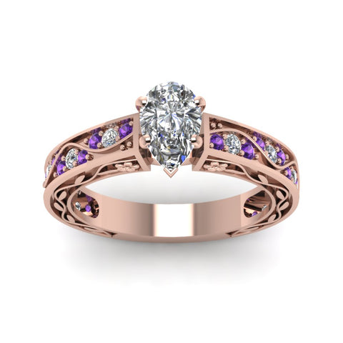 pear-shaped-antique-filigree-diamond-ring-with-violac-topaz-in-14K-rose-gold-FDENS3543PERGVITOANGLE5-NL-RG
