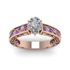 Load image into Gallery viewer, pear-shaped-antique-filigree-diamond-ring-with-violac-topaz-in-14K-rose-gold-FDENS3543PERGVITOANGLE5-NL-RG_7b5674b3-5c5f-40dc-ba15-207d04e0a3ed
