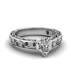 Load image into Gallery viewer, pear-shaped-antique-filigree-ring-with-black-diamond-in-14K-white-gold-FDENS3543PERGBLACK-NL-WG_706afed3-06c1-48c0-88f2-5cc447be943f