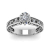 Load image into Gallery viewer, pear-shaped-antique-filigree-ring-with-black-diamond-in-14K-white-gold-FDENS3543PERGBLACKANGLE5-NL-WG_cbc49223-134f-4812-8153-2abdaa798b9f