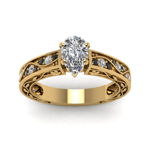 pear-shaped-antique-filigree-ring-with-black-diamond-in-14K-yellow-gold-FDENS3543PERGBLACKANGLE5-NL-YG