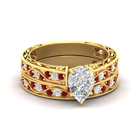 pear-shaped-antique-filigree-ruby-bridal-ring-set-in-yellow-gold-fdens3543pegrudrsleep-nl-yg.jpg