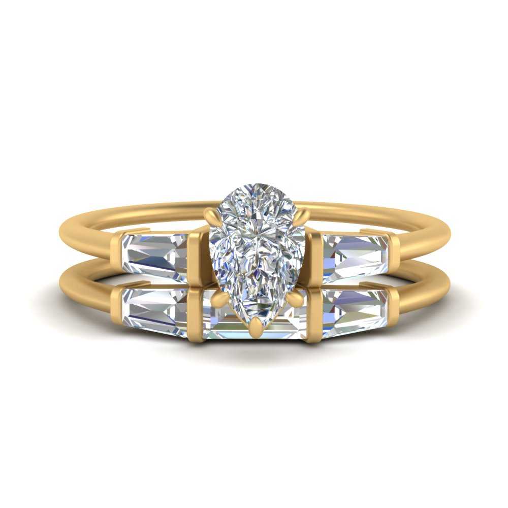 pear-shaped-bar-set-diamond-ring-with-matching-3-baguette-wedding-band-in-FDENS100PE-NL-YG