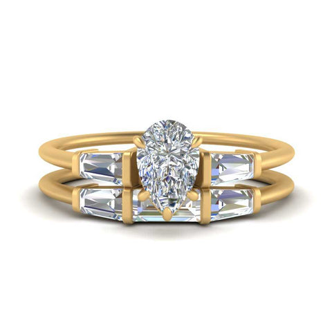 pear-shaped-bar-set-diamond-ring-with-matching-3-baguette-wedding-band-in-yellow-gold-FDENS100PE-NL-YG