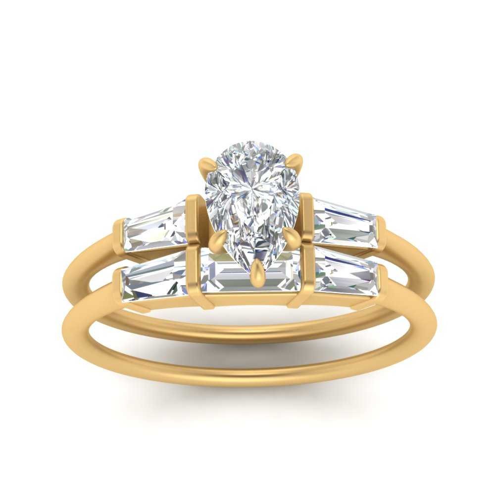 pear-shaped-bar-set-diamond-ring-with-matching-3-baguette-wedding-band-in-FDENS100PE-NL-YG