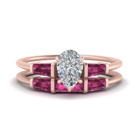 pear-shaped-bar-set-pink-sapphire-ring-with-matching-3-baguette-wedding-band-in-rose-gold-FDENS100PEGSADRPI-NL-RG
