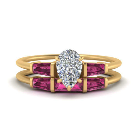 pear-shaped-bar-set-pink-sapphire-ring-with-matching-3-baguette-wedding-band-in-yellow-gold-FDENS100PEGSADRPI-NL-YG