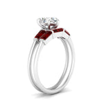 Load image into Gallery viewer, pear-shaped-bar-set-ruby-ring-with-matching-3-baguette-wedding-band-in-FDENS100PEGRUDR-NL-WG
