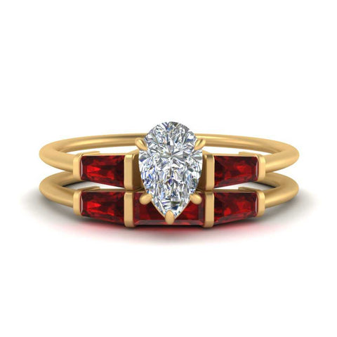pear-shaped-bar-set-ruby-ring-with-matching-3-baguette-wedding-band-in-yellow-gold-FDENS100PEGRUDR-NL-YG