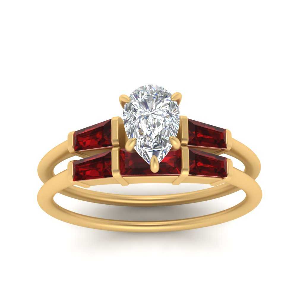 pear-shaped-bar-set-ruby-ring-with-matching-3-baguette-wedding-band-in-FDENS100PEGRUDR-NL-YG