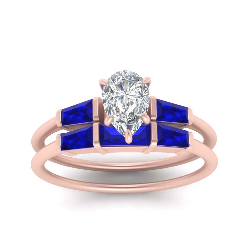 pear-shaped-bar-set-sapphire-ring-with-matching-3-baguette-wedding-band-in-FDENS100PEGSABL-NL-RG