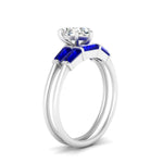 Load image into Gallery viewer, pear-shaped-bar-set-sapphire-ring-with-matching-3-baguette-wedding-band-in-FDENS100PEGSABL-NL-WG
