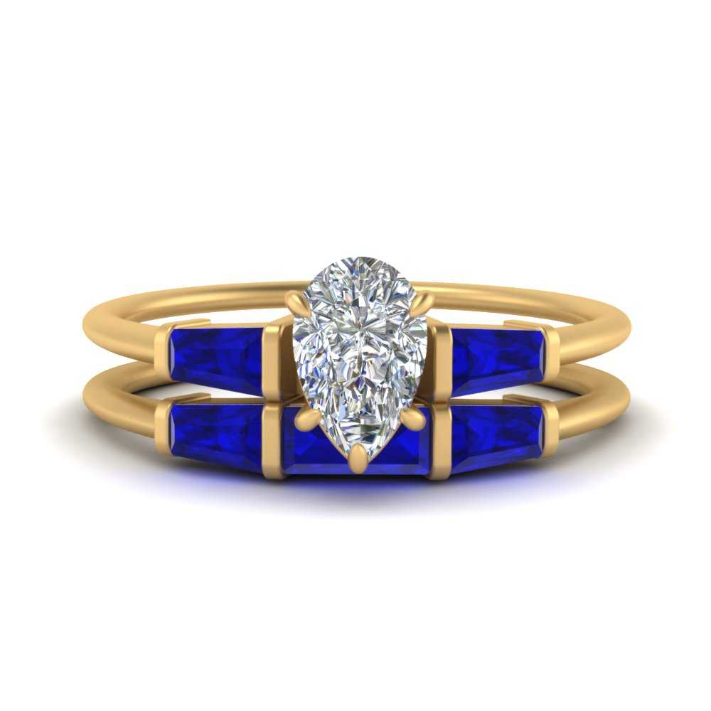 pear-shaped-bar-set-sapphire-ring-with-matching-3-baguette-wedding-band-in-FDENS100PEGSABL-NL-YG