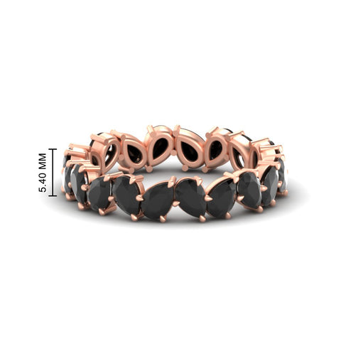 Pear Eternity Wedding Band Zig Zag