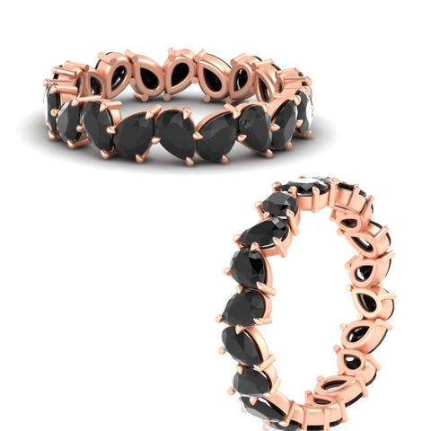 Pear Eternity Wedding Band Zig Zag