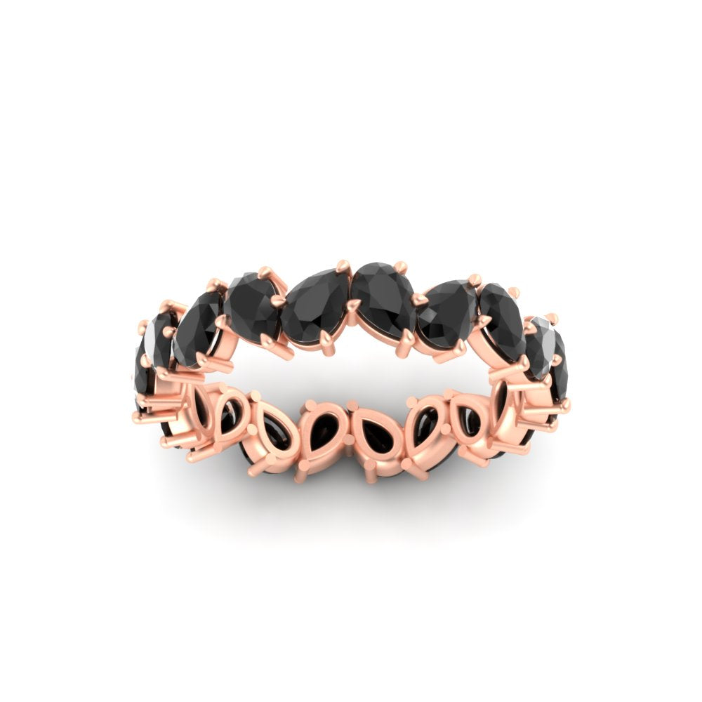 Pear Eternity Wedding Band Zig Zag
