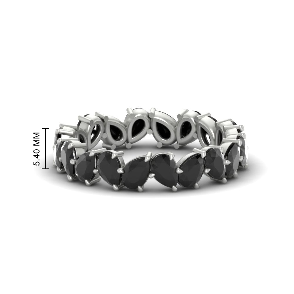 Pear Eternity Wedding Band Zig Zag
