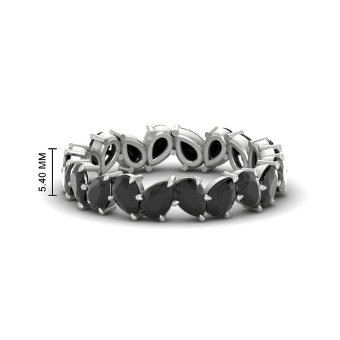 Pear Eternity Wedding Band Zig Zag