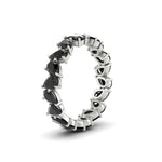 Load image into Gallery viewer, Pear Eternity Wedding Band Zig Zag